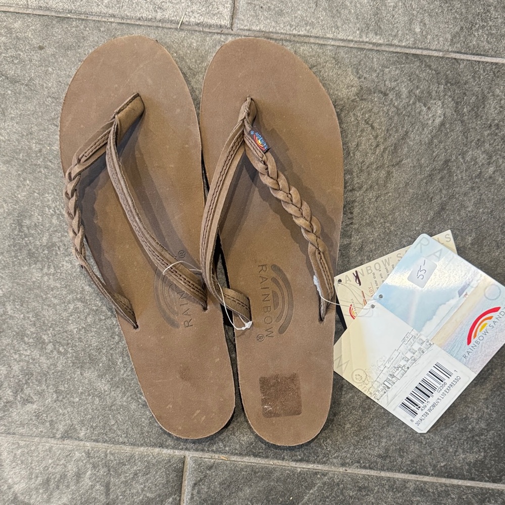 Rainbow Women's Tan Braided Sandals